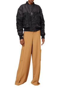 Blouson aviateur en dentelle - Black