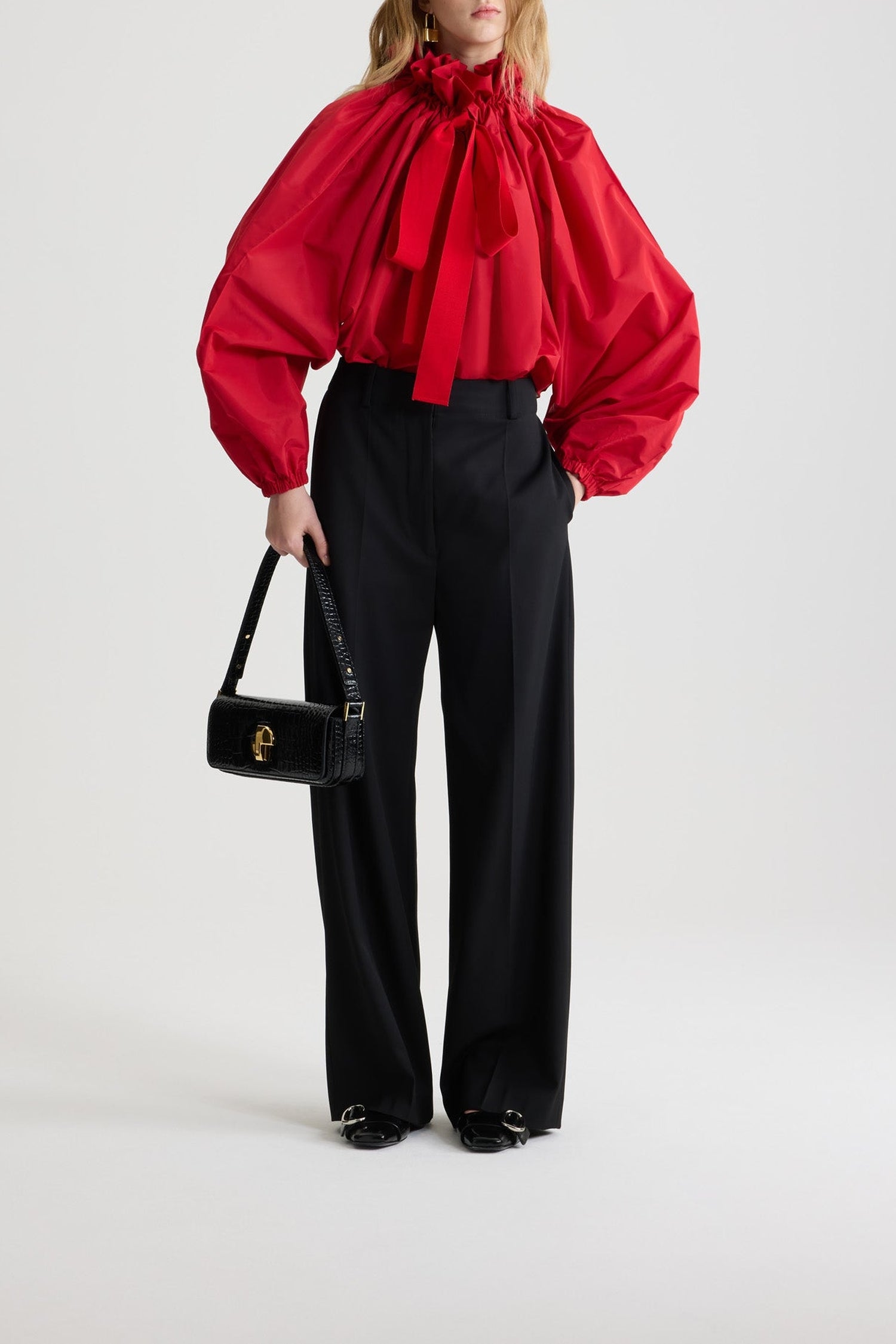 Faille blouse - Lipstick Red