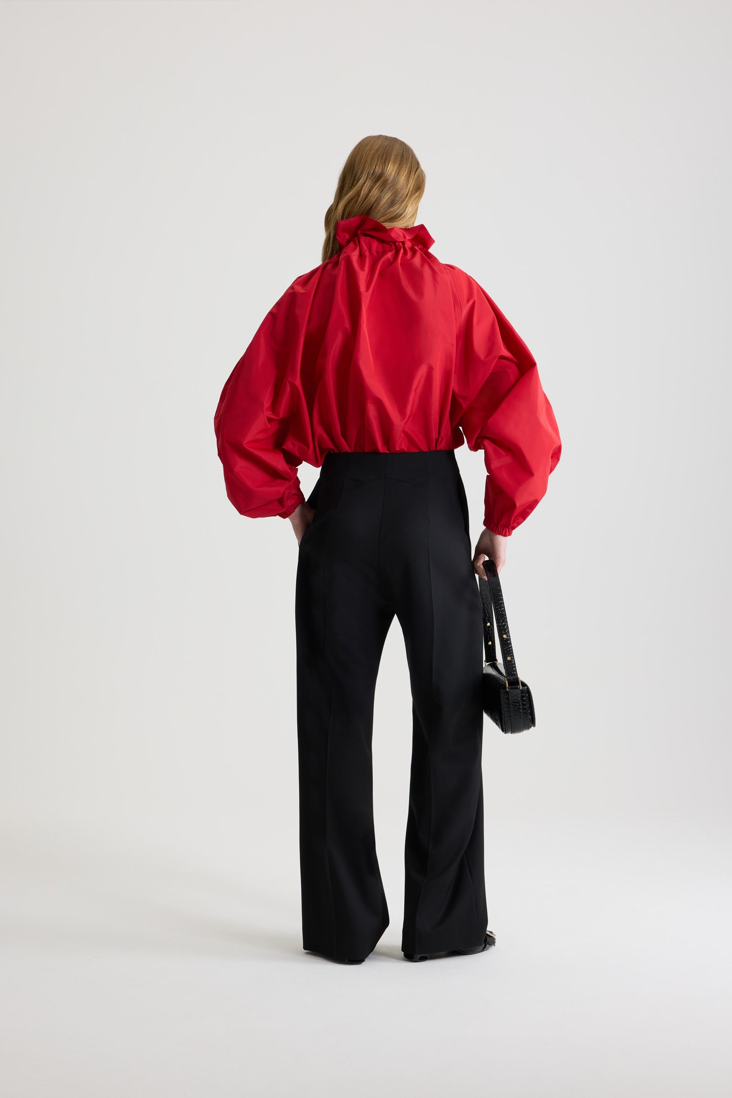 Faille blouse - Lipstick Red
