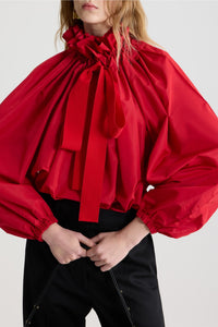 Faille blouse - Lipstick Red