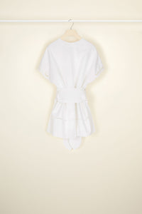 Haut en coton à broderie ajourée - Blanc