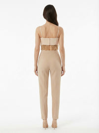 Top bustier à franges perlées - Burro