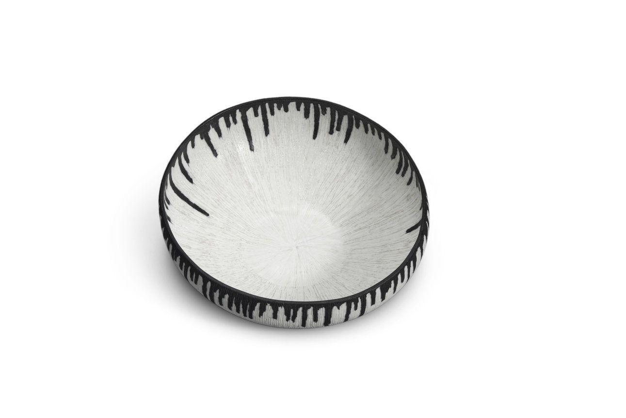 Bol rond Tokasu en porcelaine - Blanc & Indigo