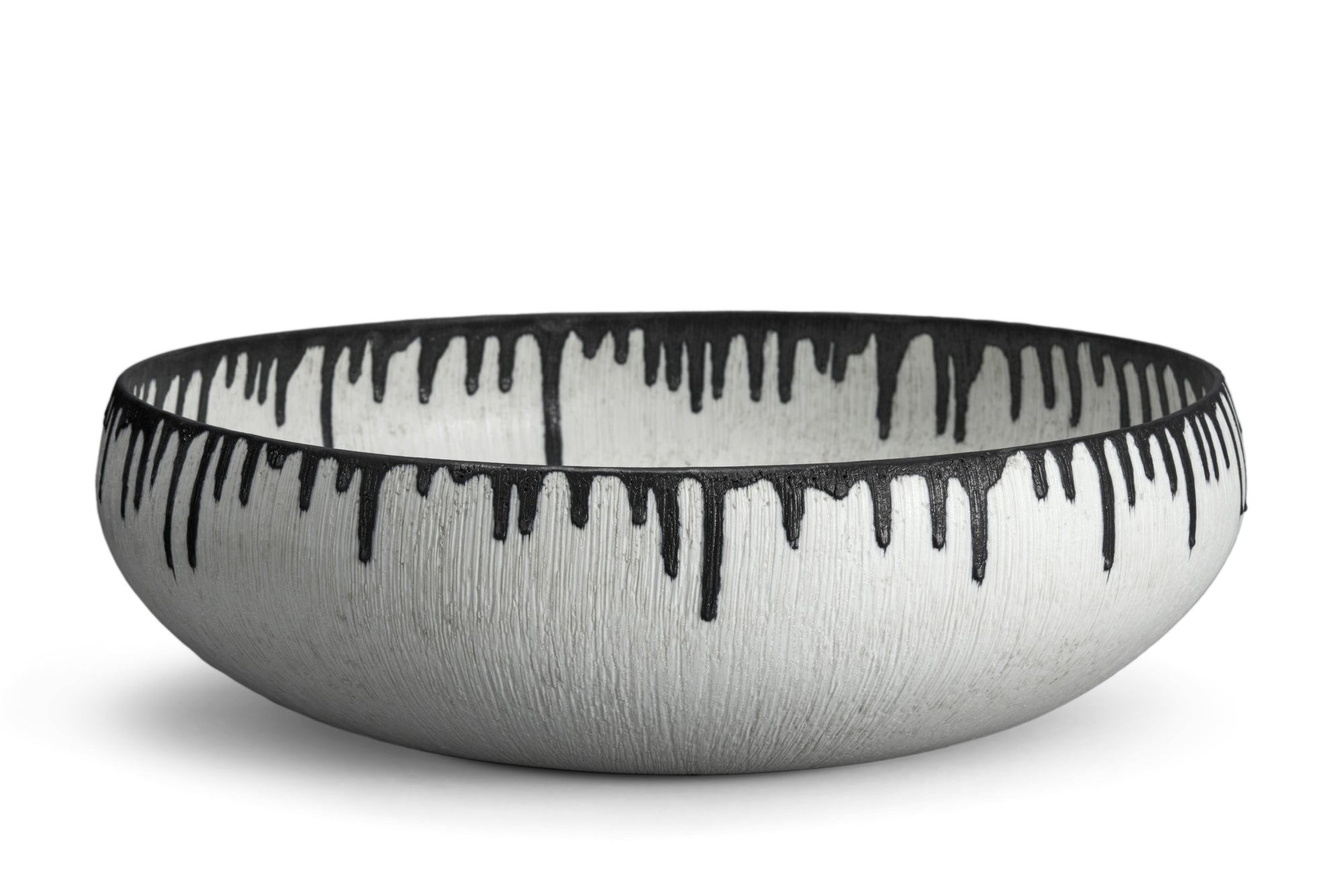 Grand bol rond Tokasu en porcelaine - Blanc & Indigo
