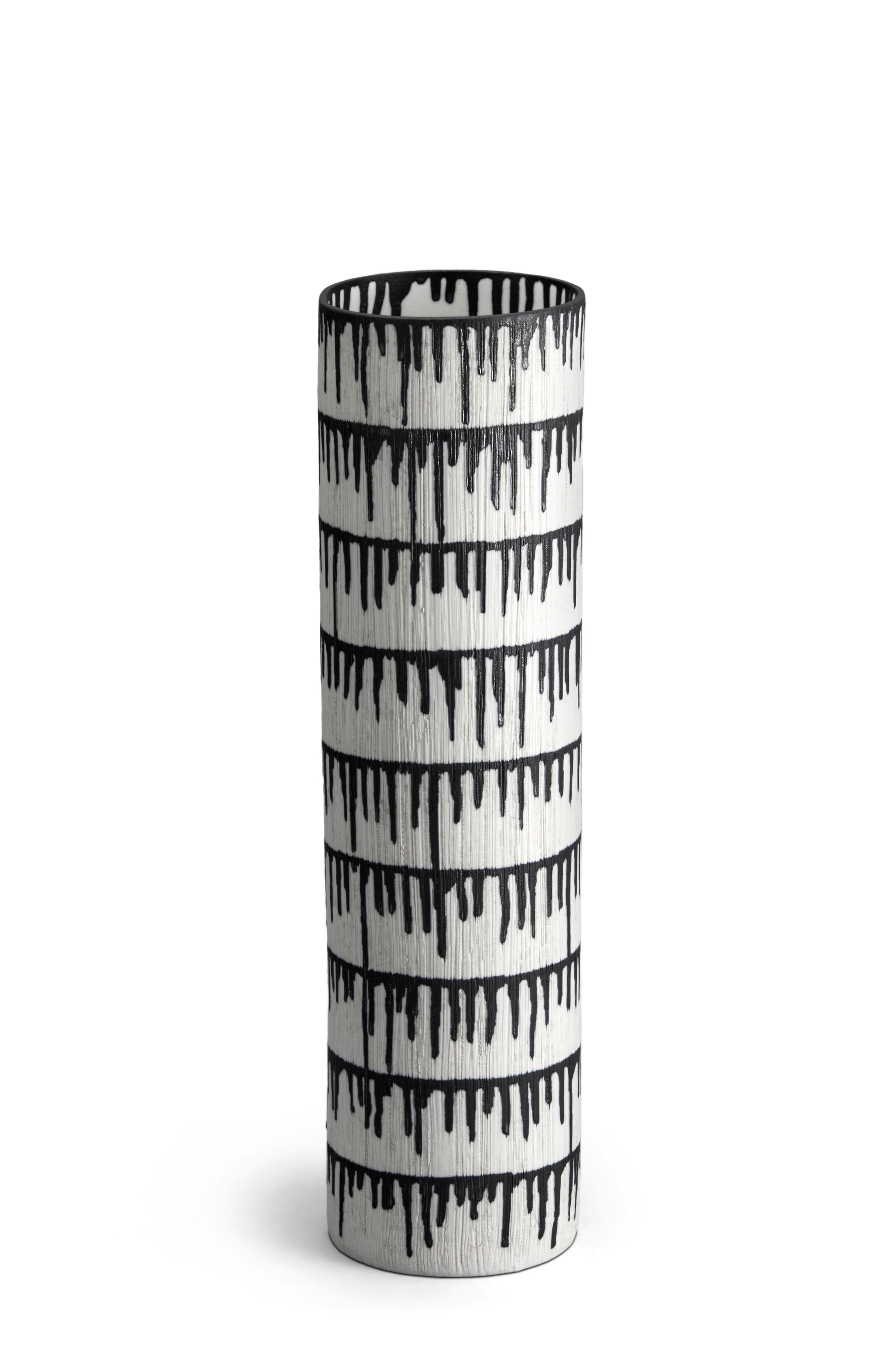 Grand vase Tokasu en porcelaine - Blanc & Indigo