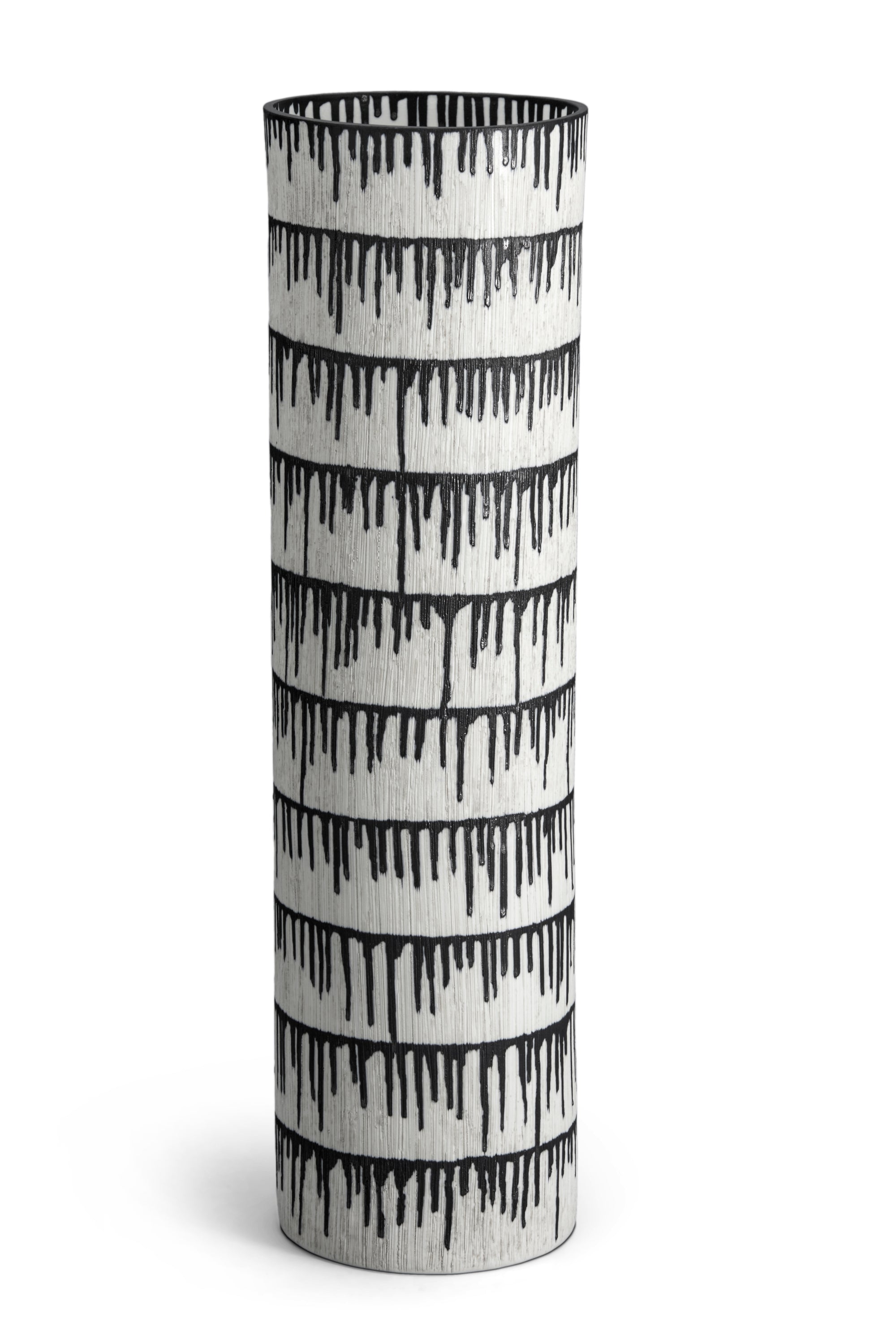 Très grand vase Tokasu en porcelaine - Blanc & Indigo