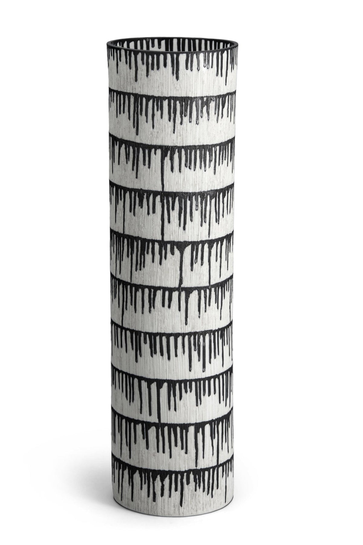 Très grand vase Tokasu en porcelaine - Blanc & Indigo