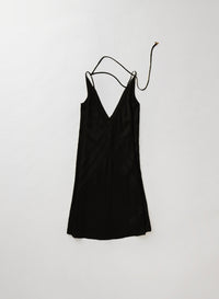 Tobago openwork short dress - Black