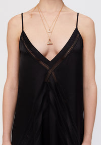 Tobago openwork short dress - Black