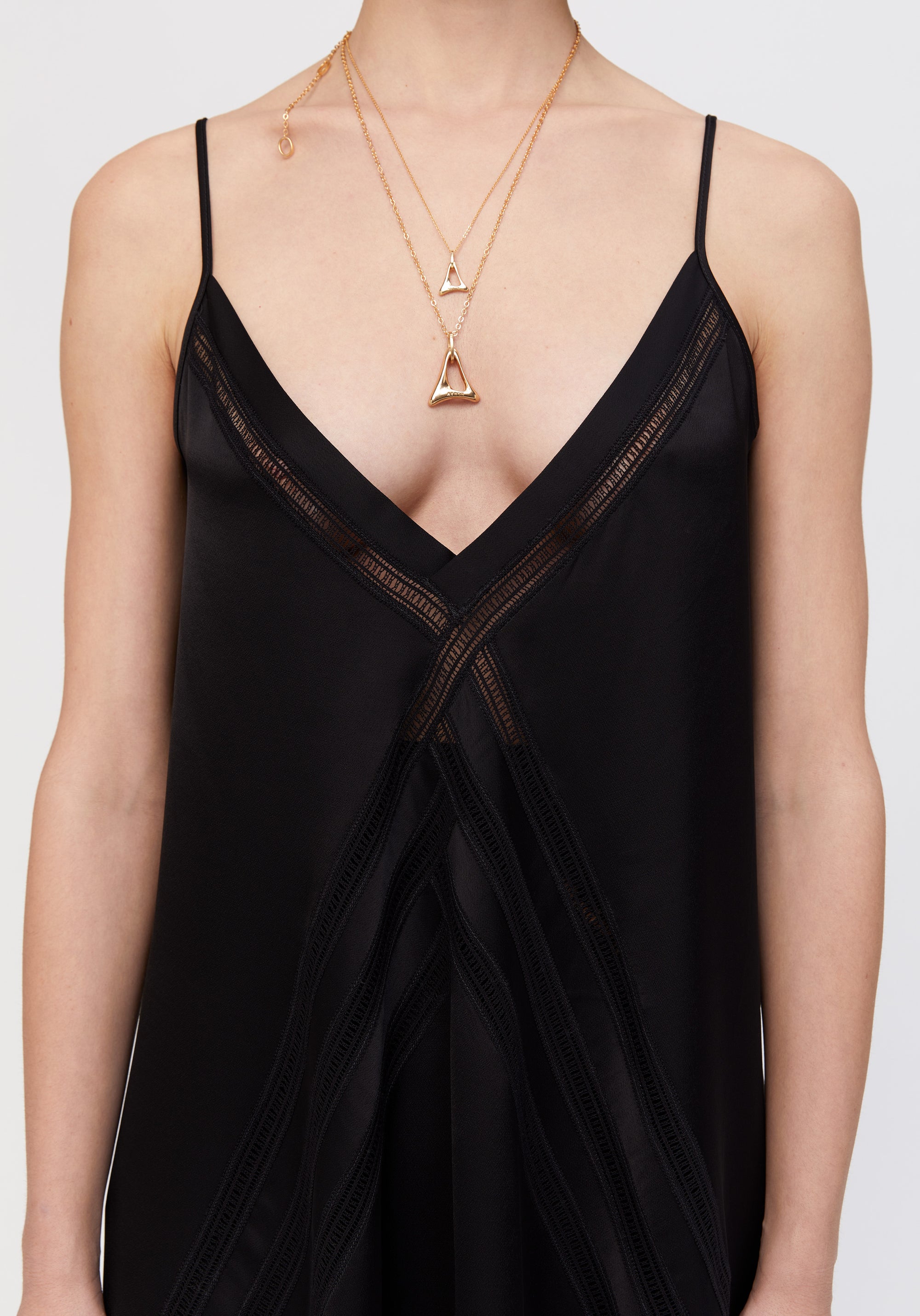 Tobago openwork short dress - Black