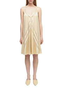 Robe courte Tobago à bordures - Champagne