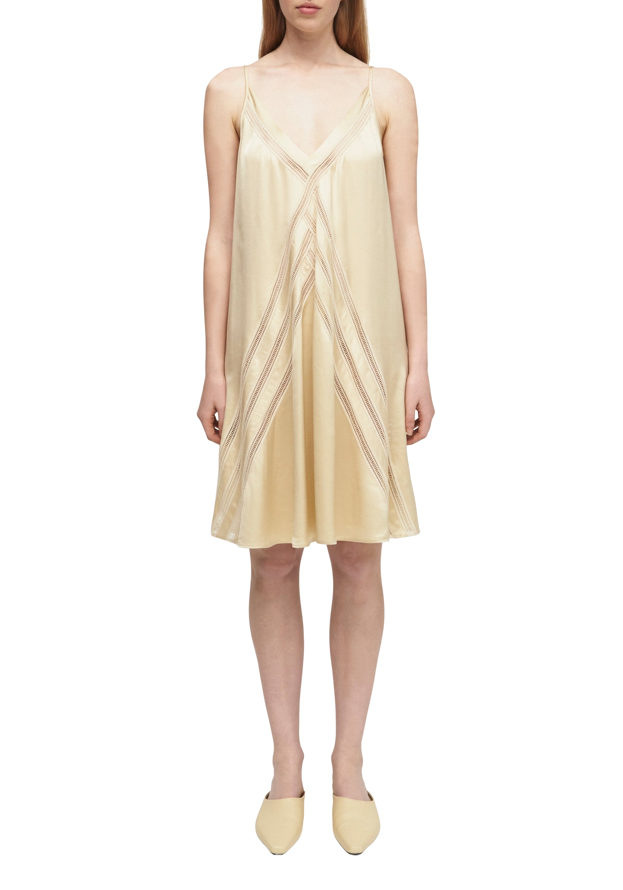 Robe courte Tobago à bordures - Champagne