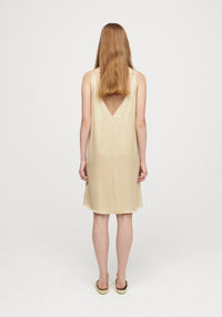 Robe courte Tobago à bordures - Champagne