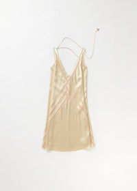 Robe courte Tobago à bordures - Champagne