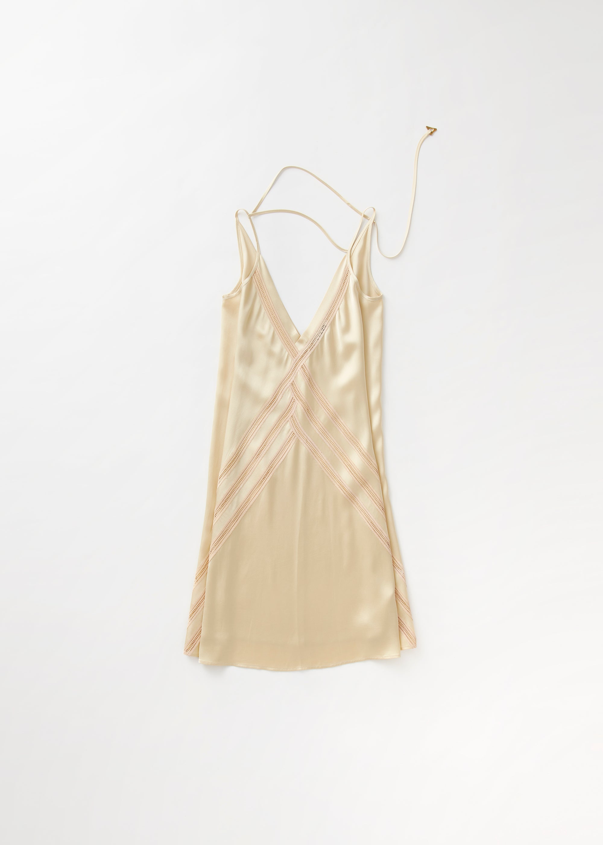 Robe courte Tobago à bordures - Champagne