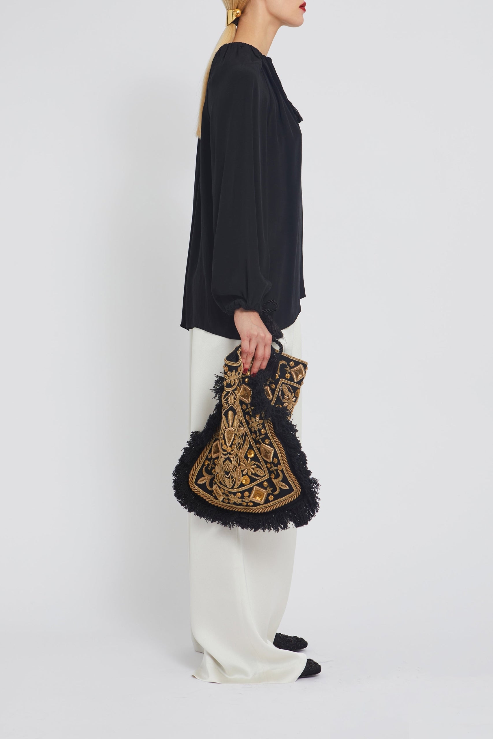 Blouse Tom à manches longues - Black