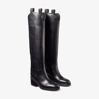Bottes Tonya hautes 70 en cuir - Black
