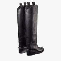 Bottes Tonya hautes 70 en cuir - Black