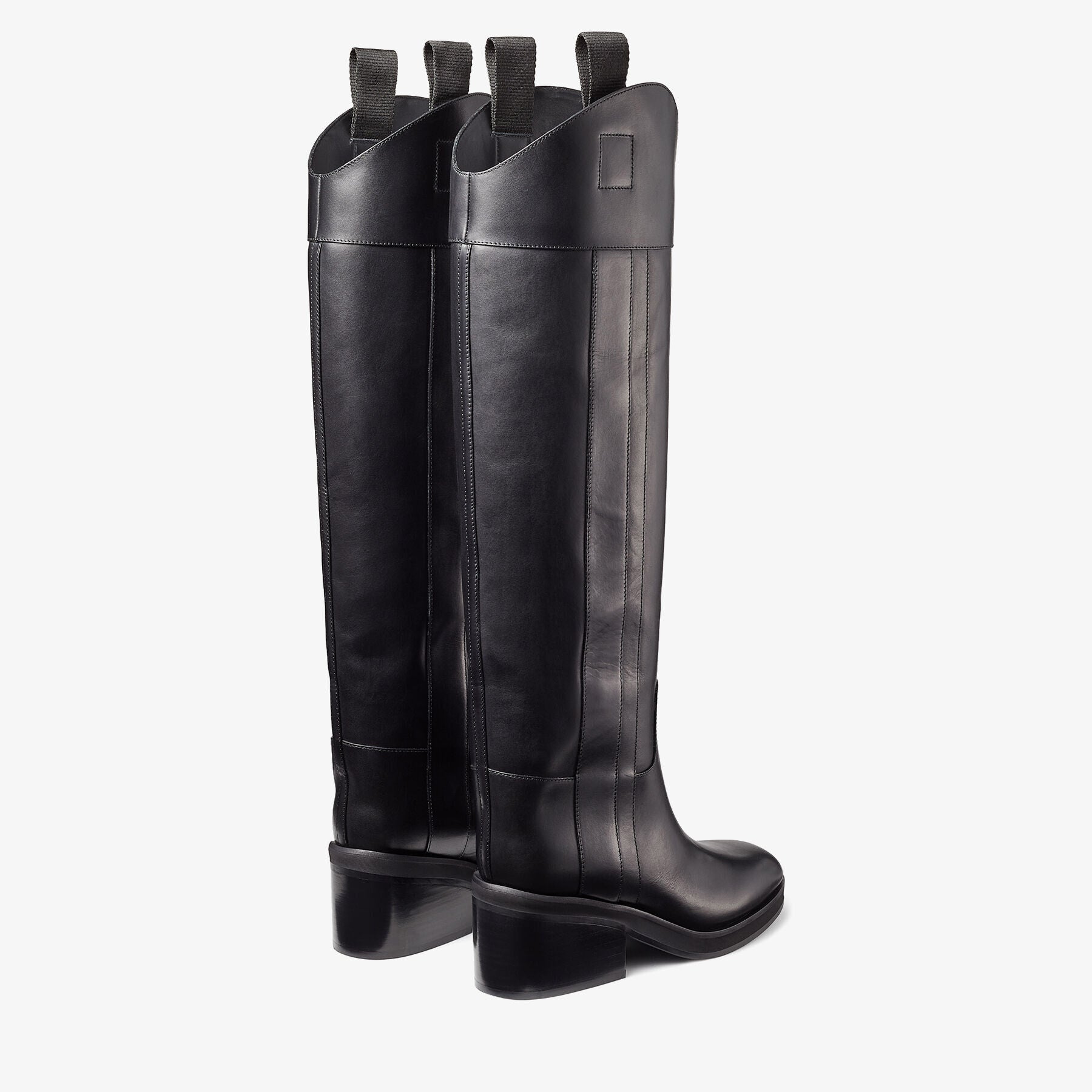 Bottes Tonya hautes 70 en cuir - Black