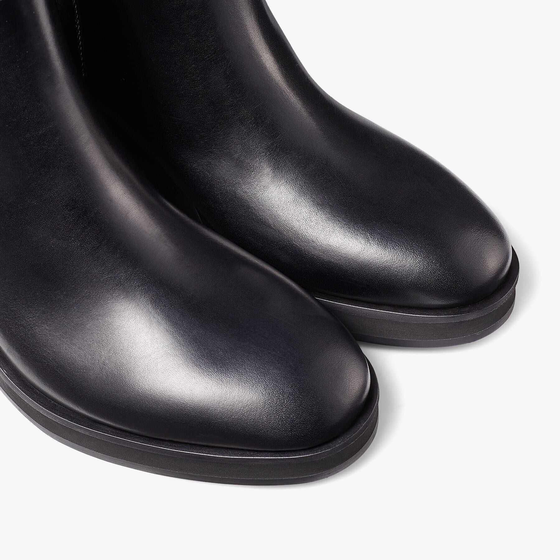 Bottes Tonya hautes 70 en cuir - Black