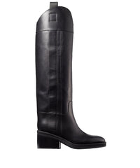 Bottes Tonya hautes 70 en cuir - Black