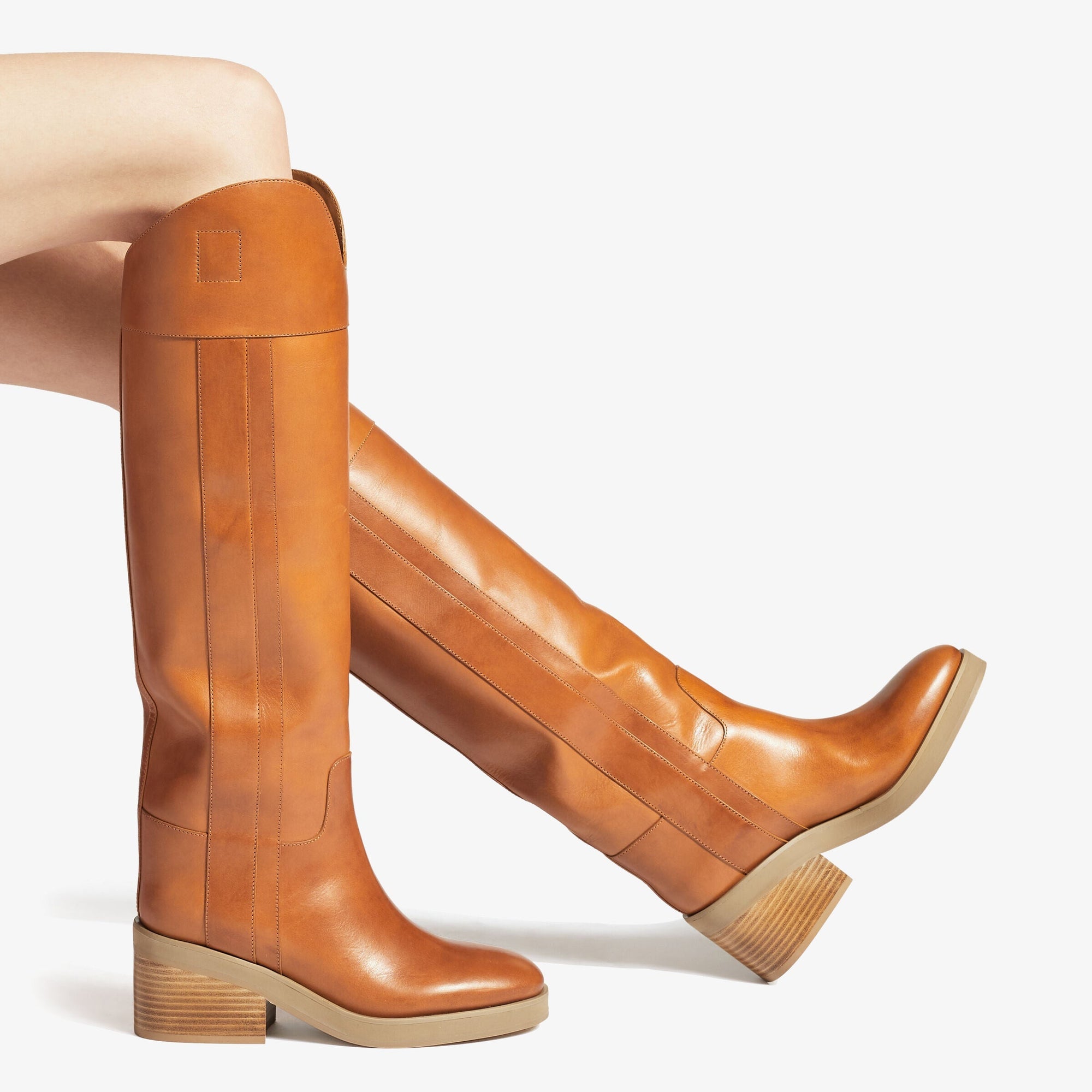 Bottes Tonya 70 en cuir - Black & White
