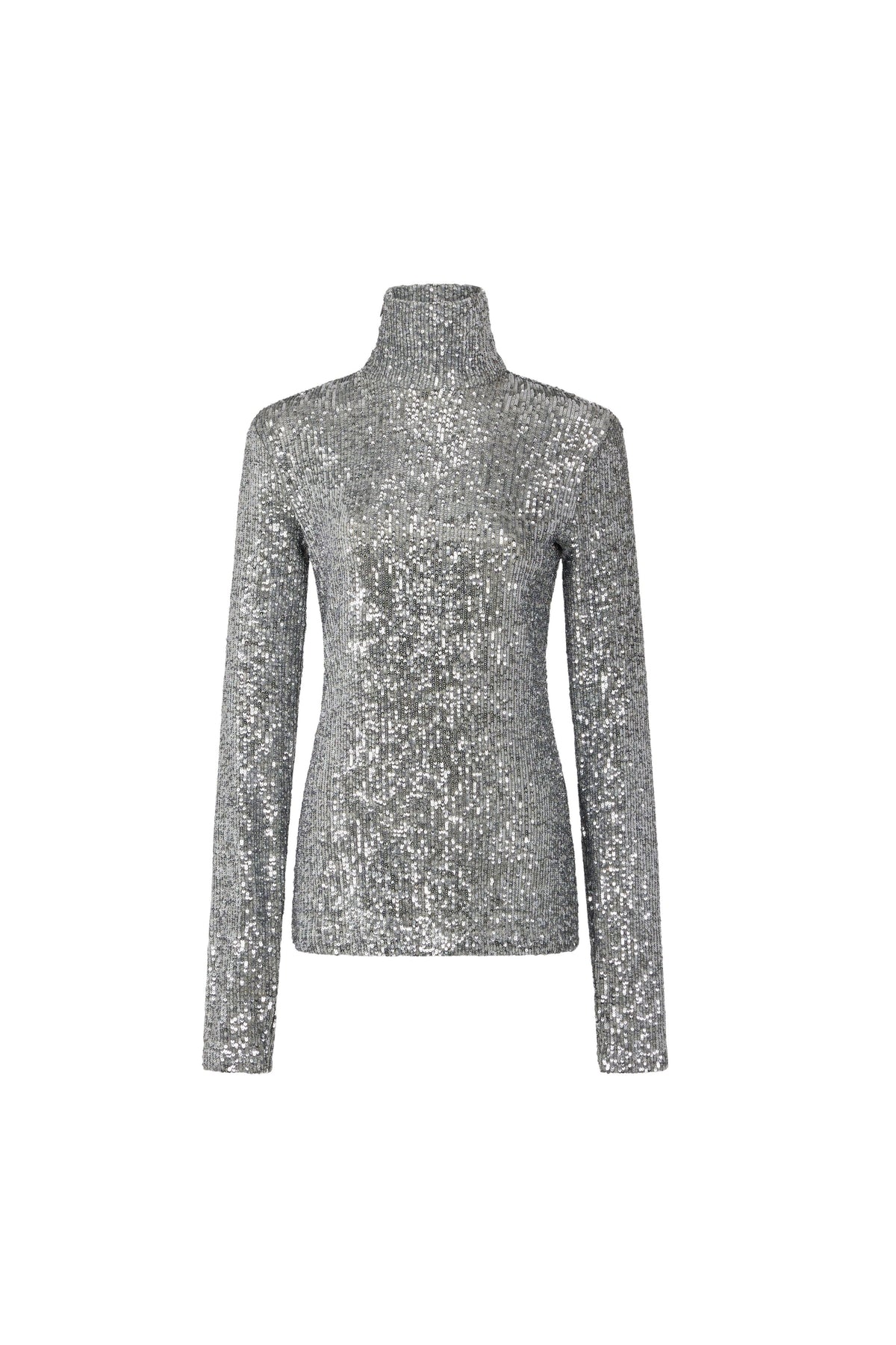 Turtleneck top in sequins