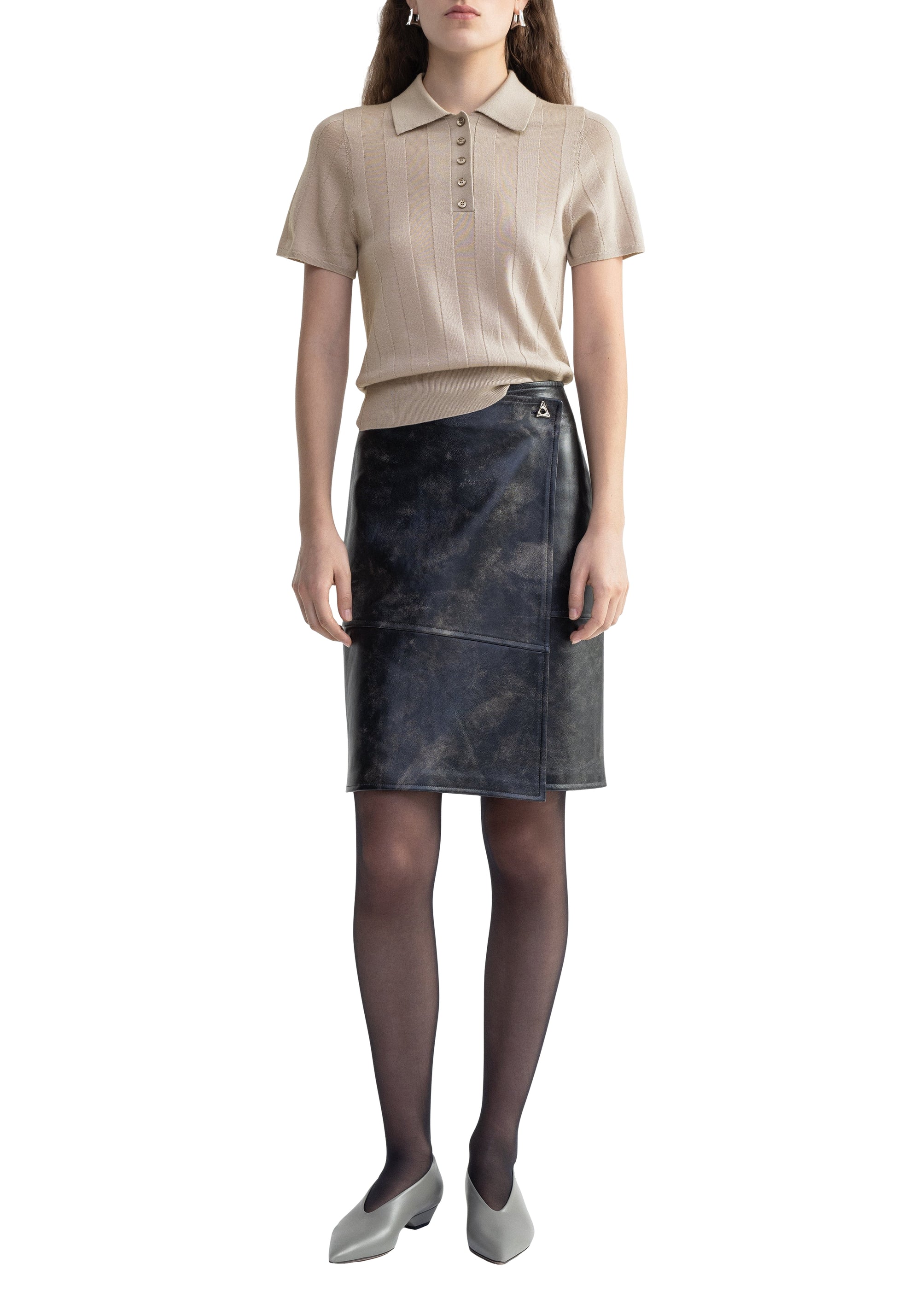 Tosca polo shirt in wool - Mist