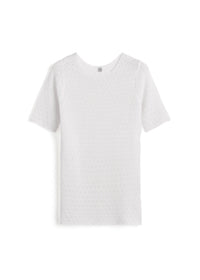 SHORT-SLEEVE CROCHET TOP