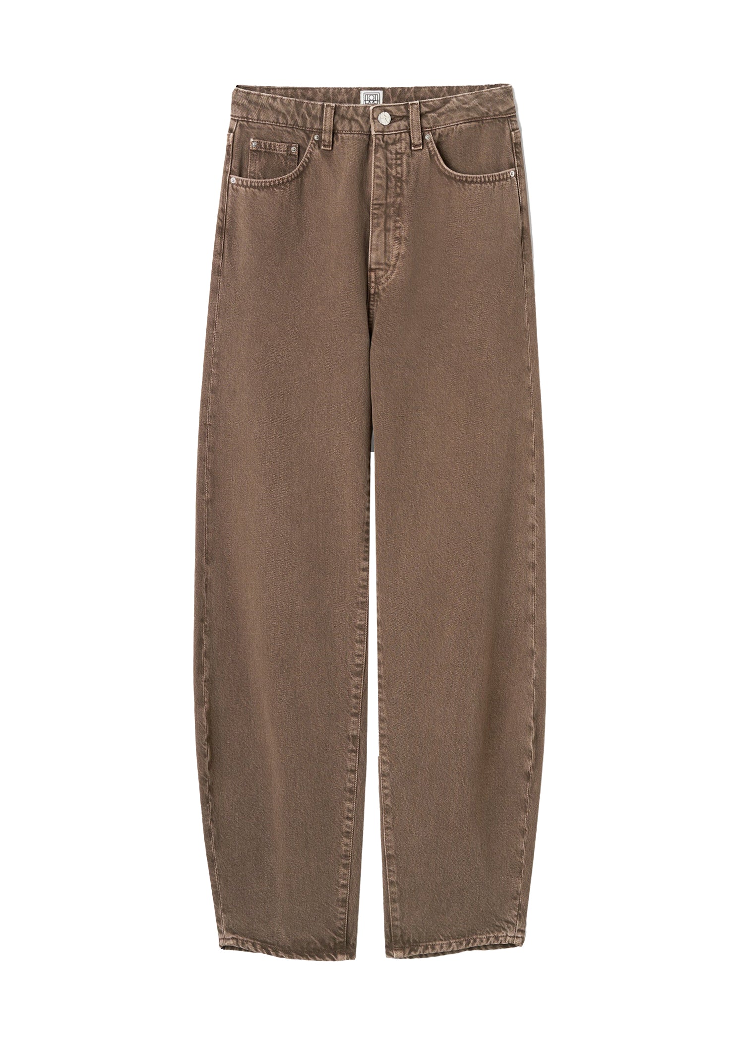 Pantalon à pattes de baril en denim - Washed Chocolate