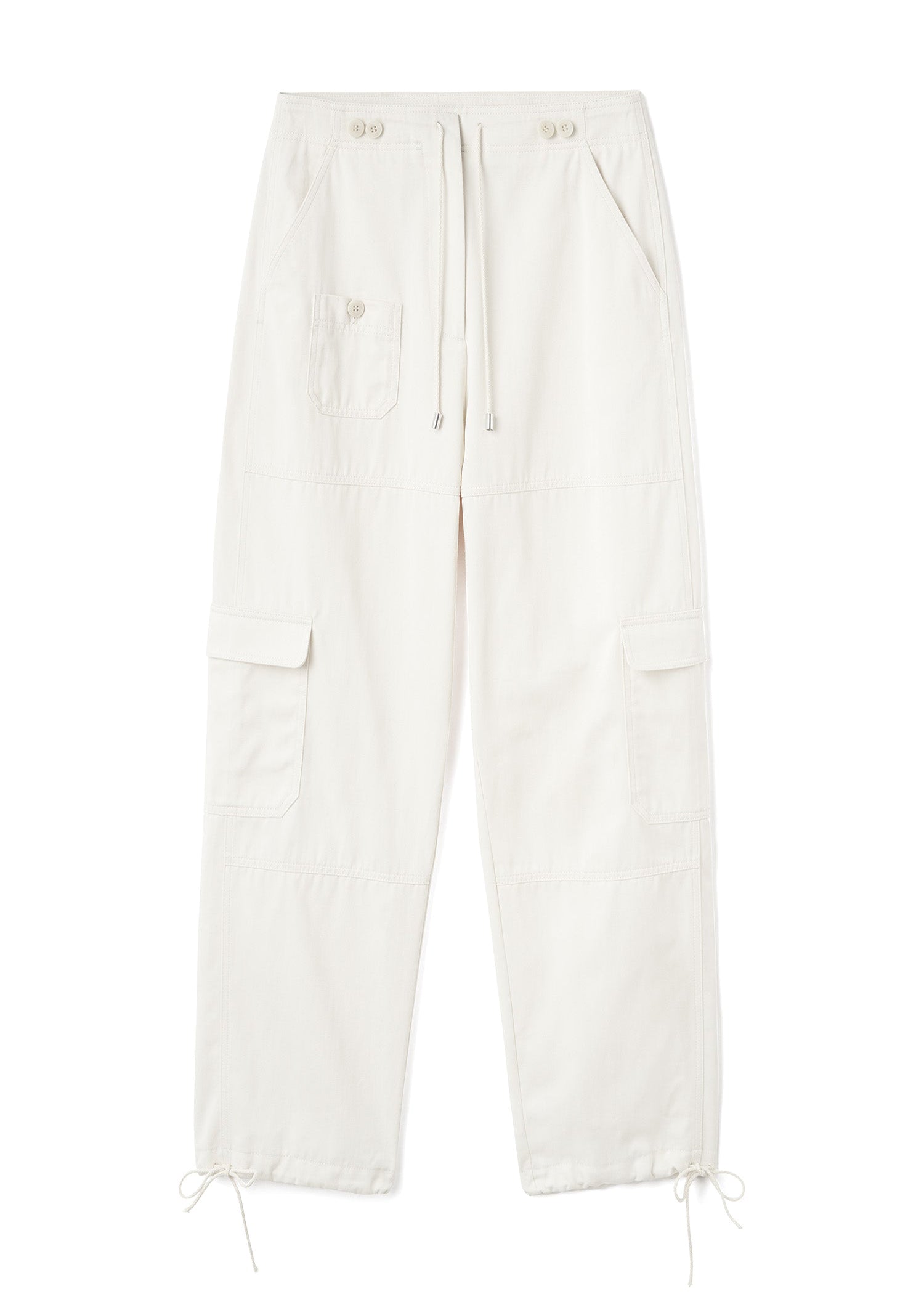 Pantalon cargo avec cordons de serrage - Ecru