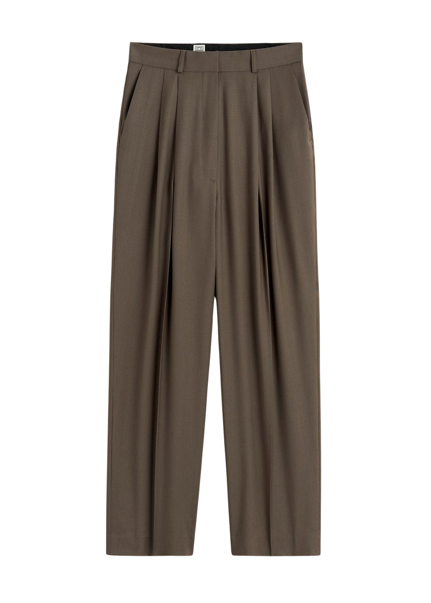 Pantalon court à double plis en laine - Ash