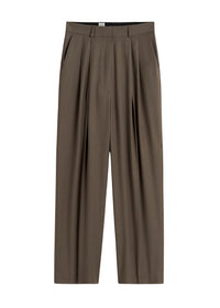 DOUBLE-PLEATED CROPPED TROUSERS