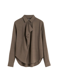 Chemise drapée à col bénitier - Ash