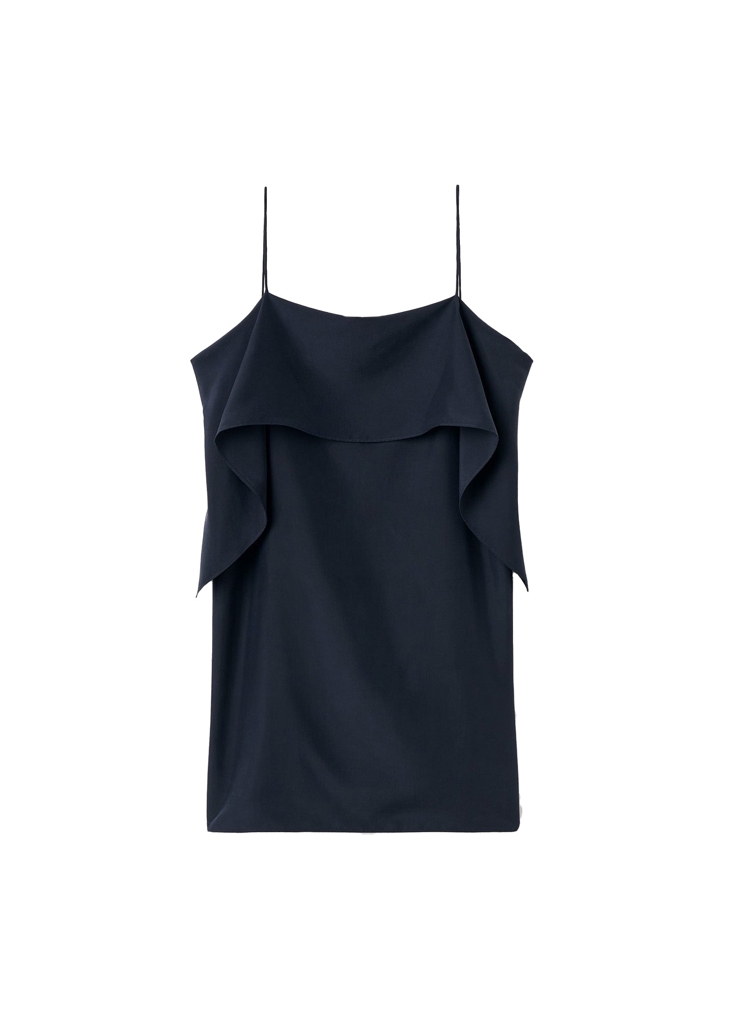 Caraco drapé en soie - Navy