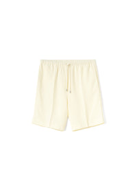 Linen drawstring Bermuda shorts - Vanilla