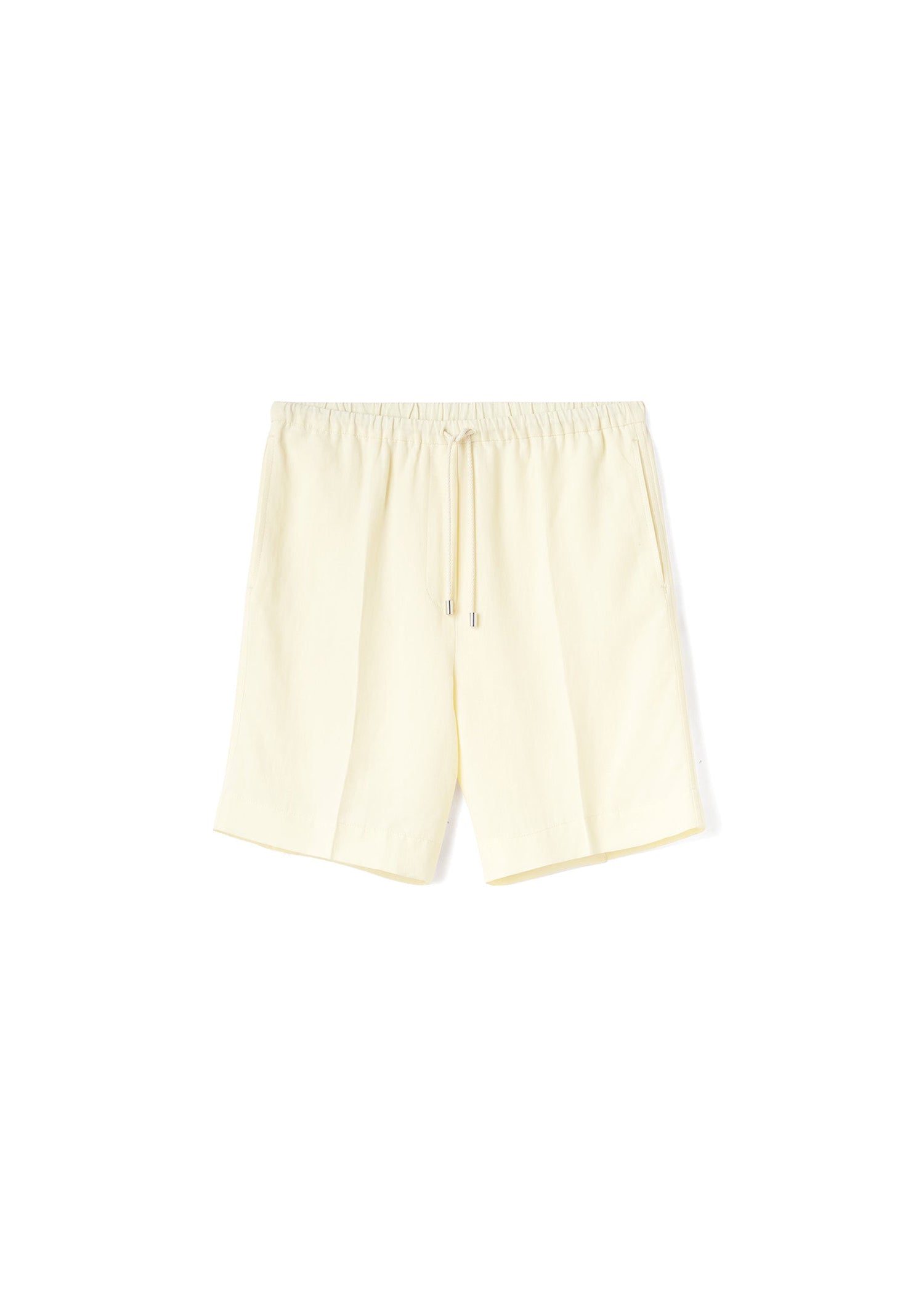 Linen drawstring Bermuda shorts - Vanilla