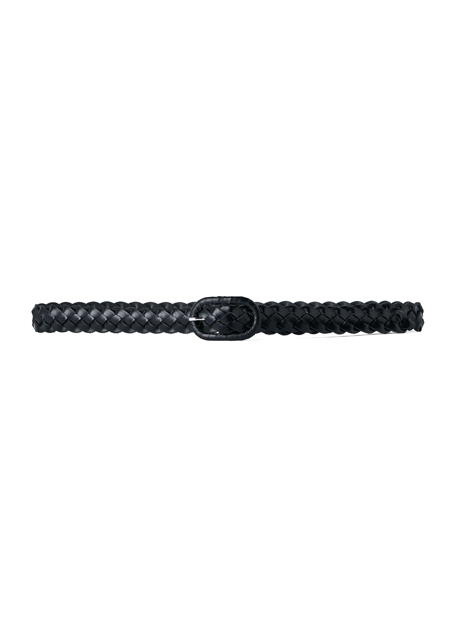 Ceinture fine tressé en cuir - Black