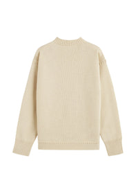 Pull Guernsey en laine - Cream