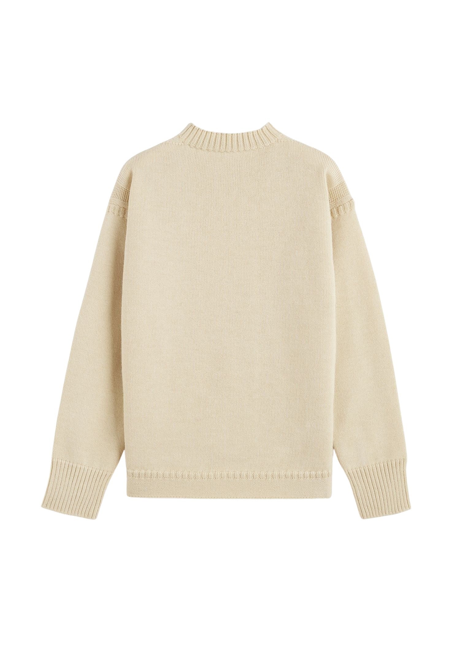 Pull Guernsey en laine - Cream