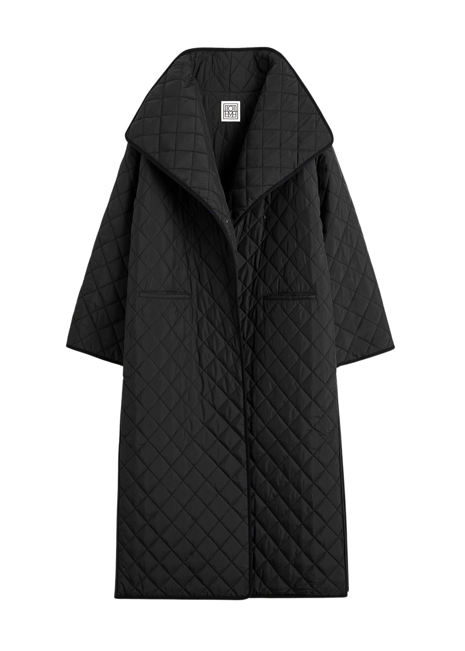 Manteau long matelassé - Black