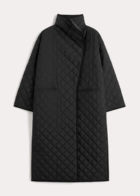 Manteau long matelassé - Black