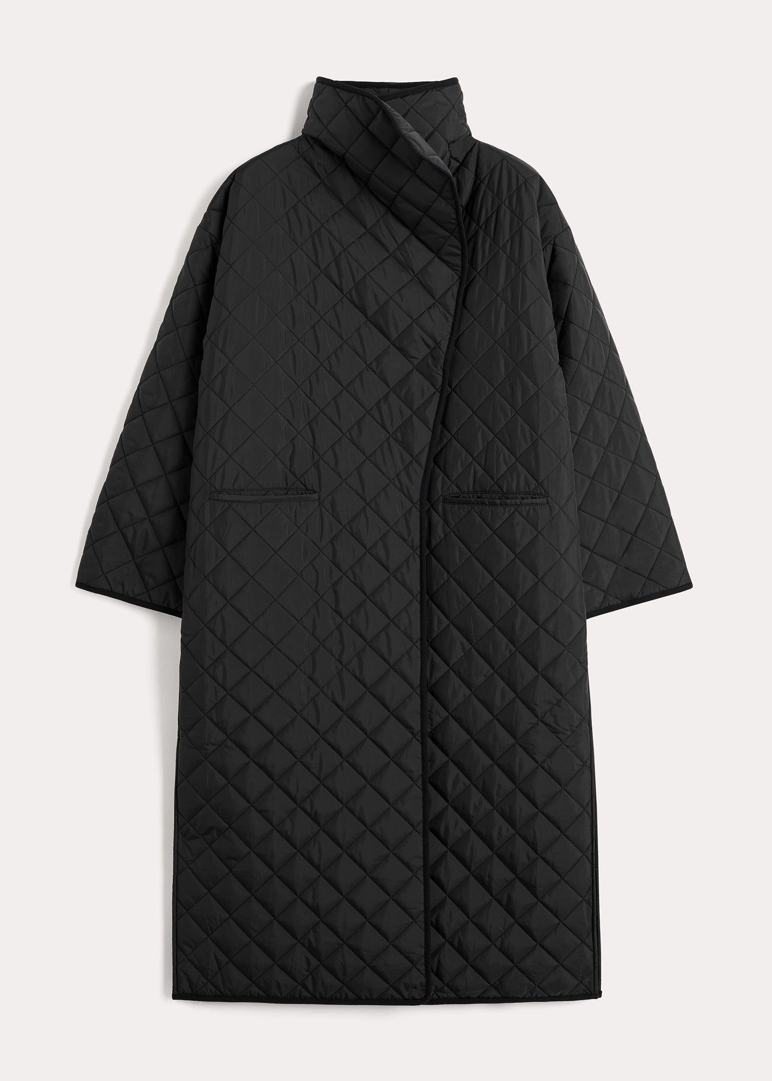 Manteau long matelassé - Black