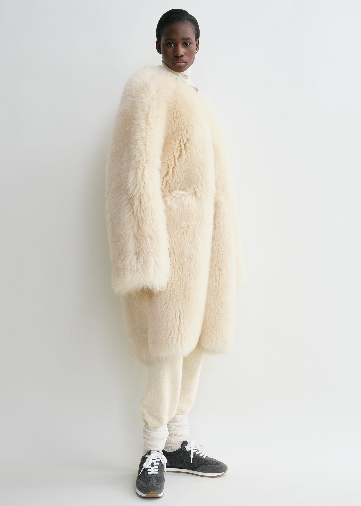 TWO-WAY SHEARLING COAT
