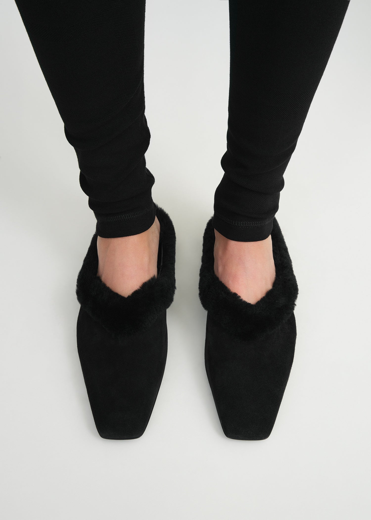 SHEARLING-EDGE SLIPPERS