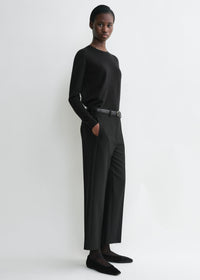STRAIGHT CROPPED TROUSERS