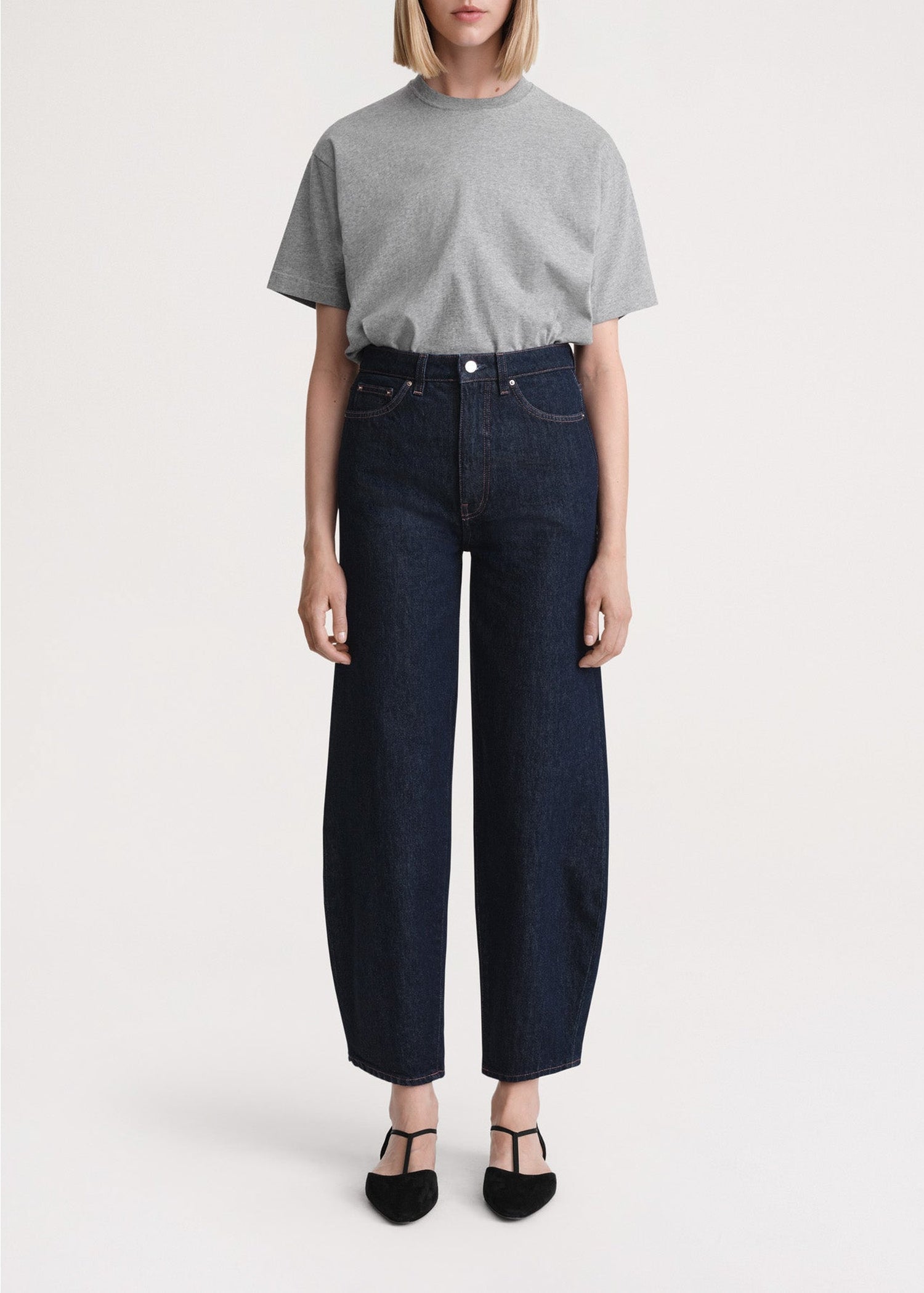 Pantalon à pattes de baril en denim - Raw Blue