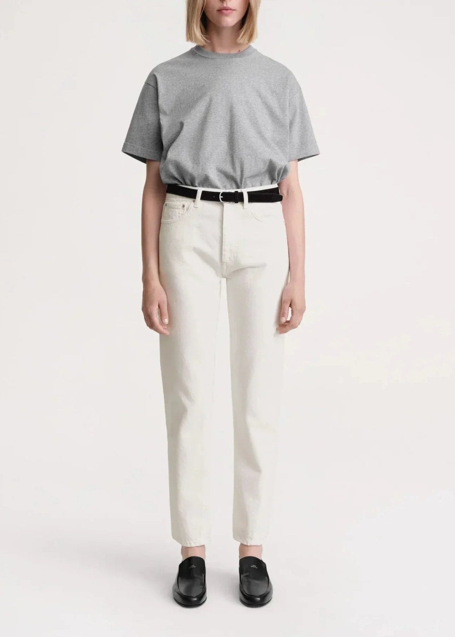 Pantalon à coutures torsadées en denim - Off White