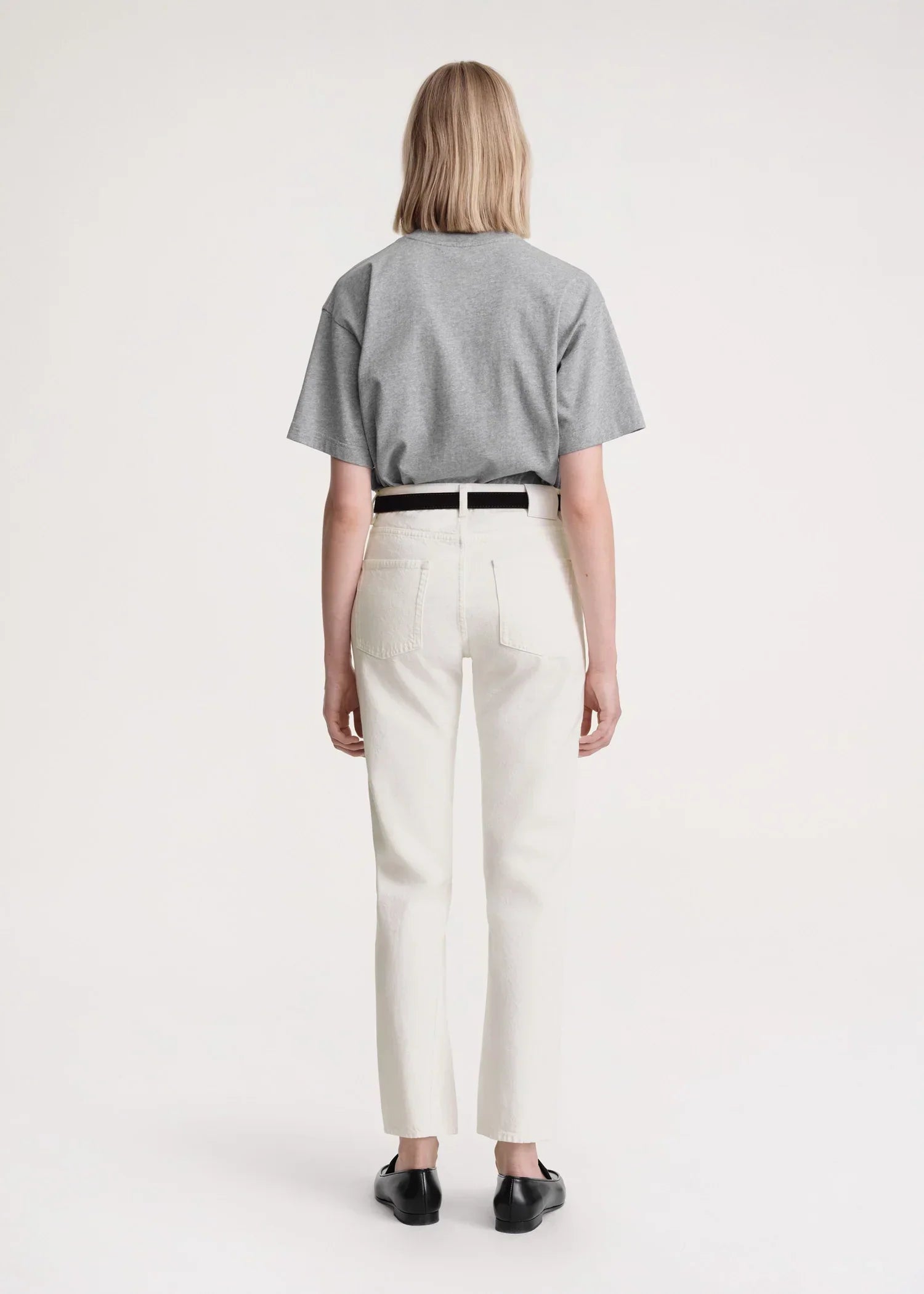 Pantalon à coutures torsadées en denim - Off White