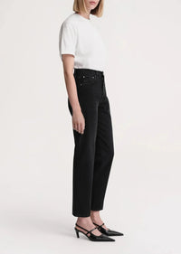 Pantalon à coutures torsadées en denim - Black Rinse